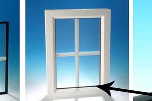 A window with the handle pointing to it.