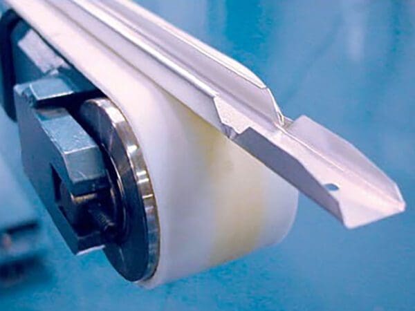 A close up of the blade on an airplane